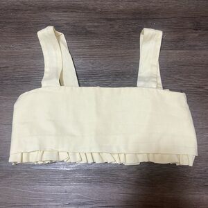 Ulla Johnson ivory cropped tank top